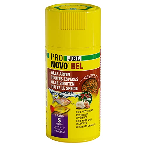 JBL PRONOVO BEL GRANO Hauptfutter für alle Aquarienfische von 3 10 cm Fischfutter Klickdosierer Größe S 100 ml