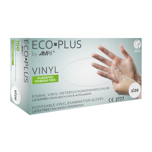 Generisch Vinylhandschuhe weiß Größe L puderfrei Eco-Plus Vinyl Einweghandschuhe Schutzhandschuhe als PSA kaufen.