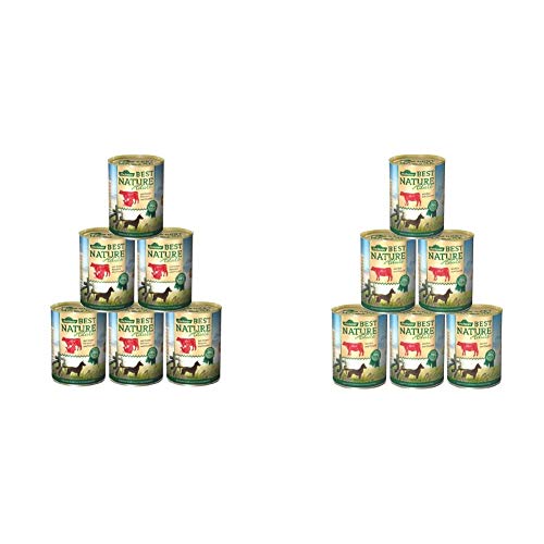 Dehner Best Nature Hundefutter Adult Rind und Pute mit Karotten 6 x 400 g 2.4 kg Best Nature Hundefutter Adult Rind und Reis mit Distelöl 6 x 400 g 2.4 kg