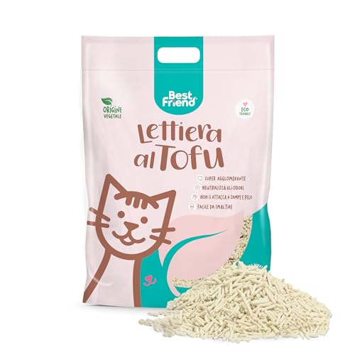Best Friend Tofu Katzenstreu pflanzlich und stark klumpend. Biologisch abbaubar und in der Toilette entsorgbar.Bis zu 30 Tage Gebrauch. Katzenstreu Klassisch 5 5l