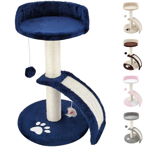 Beltom KRATZBAUM KLETTERBAUM KATZENKRATZBAUM KATZENBAUM SPIELBAUM 54 cm. Park Spiele - Blau