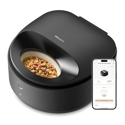 PETLIBRO Nassfutter 2 4 GHz Wi Fi Smart App Steuerung Neufassung Nassfutterautomat für Halbleiter Kühlung 3 Tage wahre Frische Wet Food Futterspender für