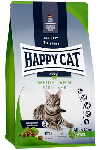 Happy Cat - Culinary Adult Weide-Lamm M - Trockenfutter für ausgewachsene Katzen Kater 10 kg