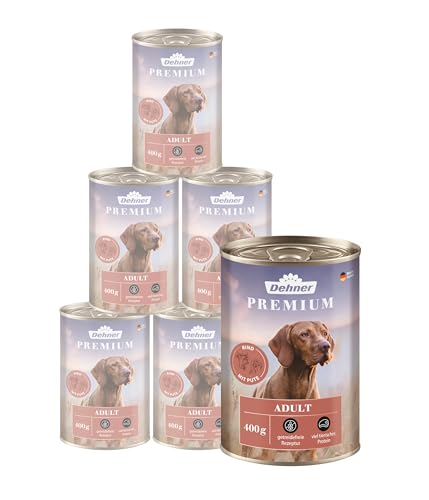 Dehner Premium Hundefutter Adult Rind und Pute 6xg 2400 g