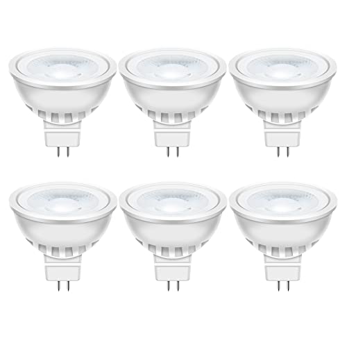 Auting GU5.3 led warmweiß MR16 LED 5W Lampe 12V 50 Watt ersetzt 2700K Warmweiß 38 Abstrahlwinkel LED Spot MR16 560Lm AC DC 12Volt LED Leuchtmittel Nicht dimmbar 6 Stück