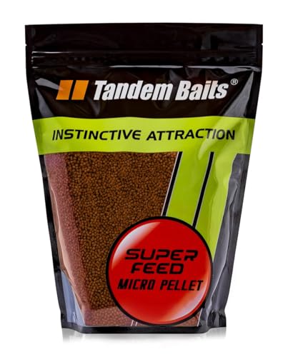 Tandem Baits Karpfen Futter Angelfutter Grundfutter Pellets Feeder SuperFeed Micro Pellet 2 mm 1 kg Krill Rot