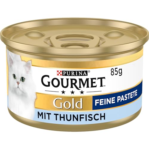 Gourmet Gold Feine Pastete Katzenfutter nass Thunfisch 12er Pack 12x 85g