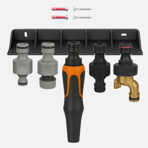 Naturalspring Wandhalter für Gardena Kupplungen Adapter Schläuche Aufbewahrung Halter Gartenschlauch-Zubehör