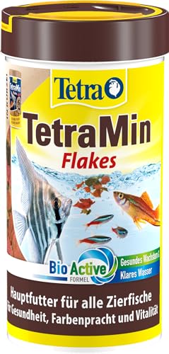 TetraMin Flakes - Fischfutter in Flockenform für alle Zierfische ausgewogene Mischung für gesunde Fische und klares Wasser 250 ml Dose
