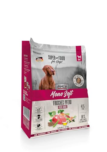 Mac s Halbfeuchtes Hundefutter weiche Textur hoher Fleischgehalt verschiedene Geschmacksrichtungen 4 kg Pferd