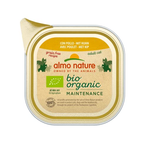 almo nature Bio Organic Maintenance nass für Katzen - mit Huhn 85 g x 19 stück 1.62 kg