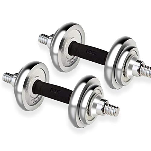 ZXQZ Fitness Hanteln Abnehmbare Galvanisierte Aus Gusseisen Extra Zum Formen Der Hüften Übungsschultern und Bauchmuskeln Kleine Size 10kg 5kgx2