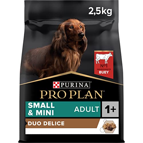 Purina Pro Plan Small Duo Delice Hundefutter für kleine Hunde Mini Erwachsene mit Ochse 4 Beutel 2 5 kg