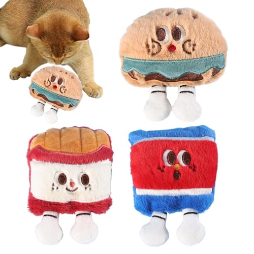 Glugahrif Katzenspielzeug Mit Katzenminze 3 Stück Plüschtier mit Glocke - Katzen Kau Spielzeug Für Die Zahnung Geeignet Für Haustiere Für Indoor- Und Outdoor-Spiel Bewegung Aktivität Und