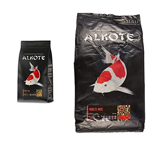 AL-KO-TE 3-Jahreszeitenfutter für Kois Frühjahr bis Herbst Schwimmende Pellets 6 mm Hauptfutter Profi Mix 3 kg 1-Jahreszeitenfutter für Kois Sommermonate Schwimmende Pellets 6 mm 3 kg