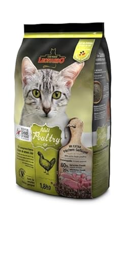 Leonardo Adult GF Poultry Getreidefreies Trockenfutter für Katzen Vollfutter für erwachsene Katzen aller Rassen ab 1 Jahr 1 8 kg
