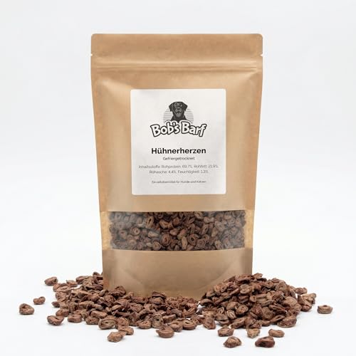 Hühnerherzen Gefriergetrocknet für Hund Katze 1kg Proteinreich 69 7% 100% Naturbelassen Premium Snack Barf Ergänzung