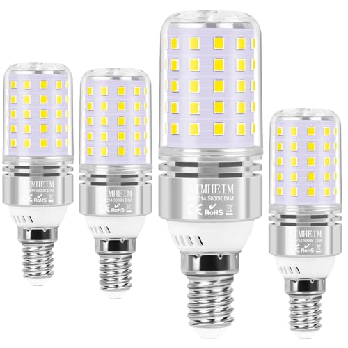 AIMHEIM LED Lampen E14 Dimmbar 8W Ersetzt 80W LED Leuchtmittel E14 Tageslichtweiß 5000K LED Birnen E14-Sockel Kein Flackern Energiesparlampe 4 Stück