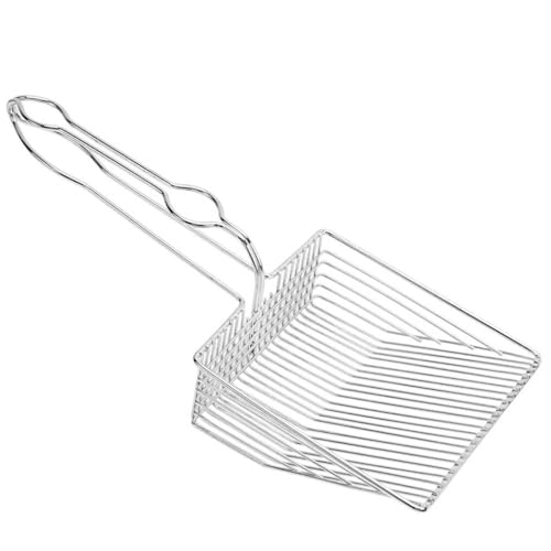 Streuschaufel groß feines Sieb widerstandsfähiges Metall langlebig Haustierbedarf Urinschaufel mit Halter Katzen Typ 23 Linien Typ A 23 Linien