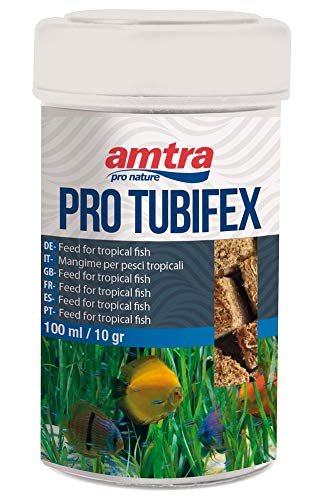 Amtra Pro Tubifex Gefriergetrocknete Würfel Aquarium Fische Futter Fischfutter Zierfische Nahrung Natürlich 100 ml 10g