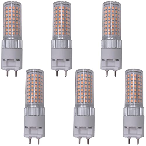 TPMAFF G12 LED-Lampe Dimmbar G12 Led Leuchtmittel 16 Watt 1600 Lumen 160 Watt Metallhalogenid-Äquivalent Warmweiß 3000K Helligkeit einstellbar G12 Bi-Pin-Sockel Mais-Glühlampe 6 Stück