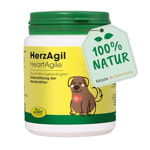 cdVet Naturprodukte HerzAgil 70g Ergänzungsfuttermittel für Vitalität Hund Katze - Herz-Kreislauf unterstützen - Kräutermischung ohne Zusatzstoffe