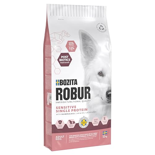  ROBUR Adult Sensitive Single Protein Lachs 12kg mit hoher Akzeptanz Postbiotika nur Lachs als tierische Proteinquelle