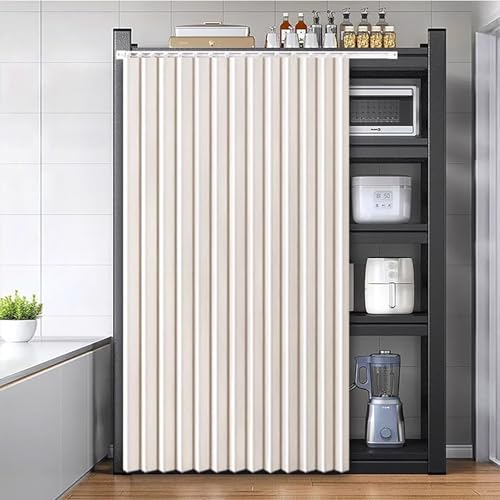 Küchenschrank ain staubdichte Sichtschutz-Regalabdeckung mit selbstklebender Gleitführung 120 x 70 cm perfekt für Schrank Bücherregal und Schuhregal Verdunkelungsschirm für mehr Privatsphäre