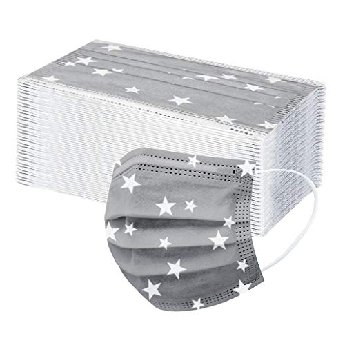 XiaoCheyh Einweg Multifunktionstuch 3 lagig Modische Bedruckt Maske Weiche Staubdicht Atmungsaktive Vlies Nasenschutz Bandana Halstuch