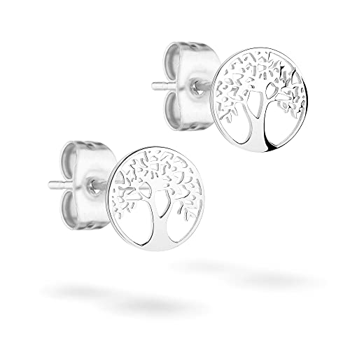Tamaris Schmuck Tree of Life Collection Halskette Ohrringe Ohrstecker Creolen Armband aus Edelstahl mit Lebensbaum-Motiv. Talisman Geschenkidee