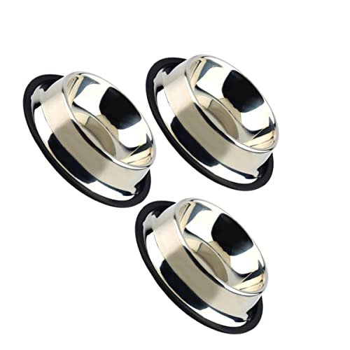 Toddmomy Dreifach-futternäpfe Für Haustiere Katzennapf -schüssel Aus Edelstahl Antihaftbeschichtung Sicher Leicht Zu Reinigen 15 cm Boden