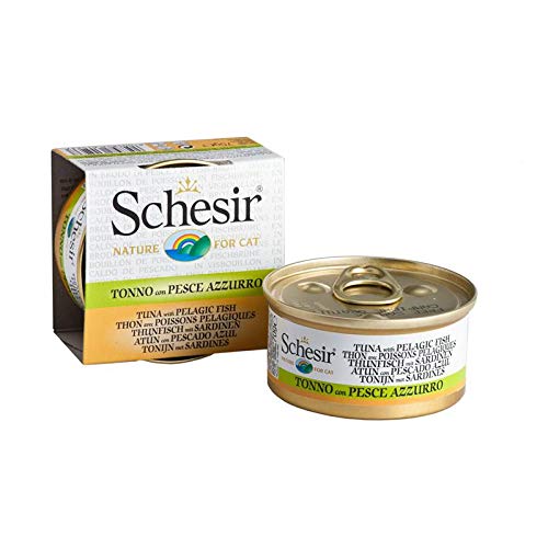 Schesir Cat Thunfisch Sardinen in Brühe 24x 70g Katzenfutter