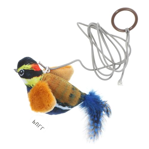 Amosfun Hängendes Katzenspielzeug Interaktivem Federwedel Bunte Vogelattrappe Für Zur Beschäftigung Kratzspielzeug Installieren An Türen Oder Wänden Aus Flexiblem
