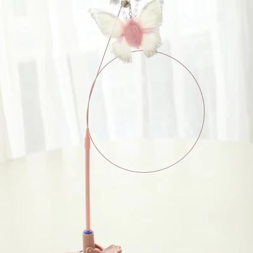 XZWYVUTSR Saugplatte Schmetterling Katze Teegerät Spielzeug Knarrende Feder Interaktive Bitz-Schutz Katze Spielzeug Spielen