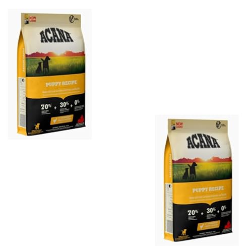 Acana Puppy Recipe Doppelpack 2 x 340 g Trockenfutter für Hundewelpen Zur Unterstützung des Wachstums Enthält frisches Hühnerfleisch und Eier von Prairie-Farmen