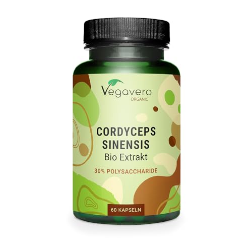 BIO Cordyceps sinensis 650 mg Bio CS-4 Extrakt 12 1 30% Polysaccharide 30% Polyphenole Ohne Zusätze Deutsche Produktion von Vegavero 60 Kapseln