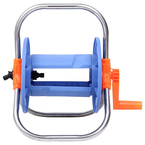MAGICLULU Schlauchaufroller 20m Wasserschlauchaufwickler mit Handrolle Kunststoff Legierung Gartenbewässerung Schlauchhalter Stabiler Standfuß