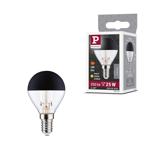 Paulmann 29263 Modern Classic Edition Standard 230V LED Tropfen Kopfspiegel E14 250lm 2 5W 2700K Kopfspiegel Schwarz matt