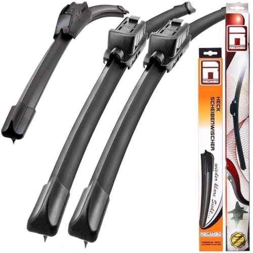 Recambo SCHEIBENWISCHER VORNE HINTEN kompatibel für VW GOLF 4 BORA Variant 3er Set 525mm 475mm 375mm