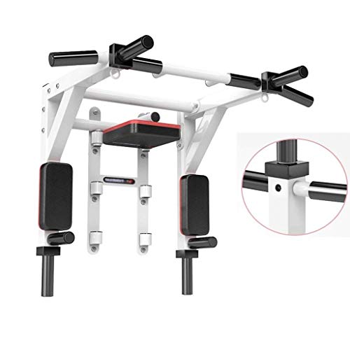 Reckstange zur Wandmontage Power Tower Klimmzug-Dip-Station Heim-Fitness-Trainingsgerät Belastung 300 kg weiß weiß