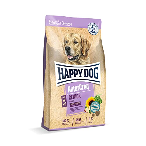 Happy 60533 NaturCroq Senior Alleinfutter mit heimischen Kräutern für Hunde Senioren ab 10 Jahren 4kg Inhalt