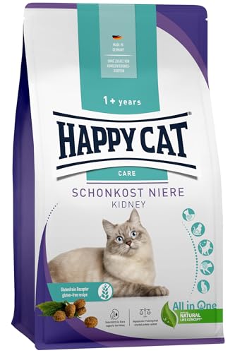 Happy Cat - Care Schonkost Niere M - nierenschonendes Trockenfutter für Katzen Kater 4 kg