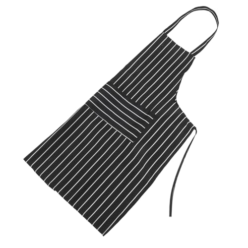 Cabilock wasserdichte schürze baumwollstoff schutzkleidung Backschürze Handwerksschürze gestreifte schürze Wäschetrocknungsschürze Ratatouille-Kostüm Kochschürze für Männer Baumwolle Black