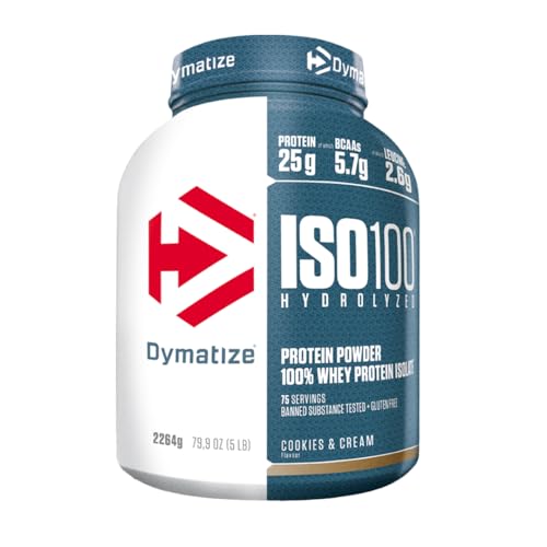 Dymatize ISO 100 Hydrolyzed Cookies Cream 2264g - Whey Protein Hydrolysat Isolat Pulver