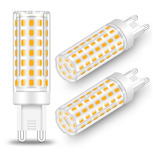 XIMNCHNI 10W G9 LED Lampe Warmweiß G9 LED Leuchtmittel Corn Light Bulbs 3000K 10W Enegiesparende LED Glühbirne Warmweiss Ersetzt 85W 80W Halogen Lampe AC220-240V Nicht dimmbar 3 Pack