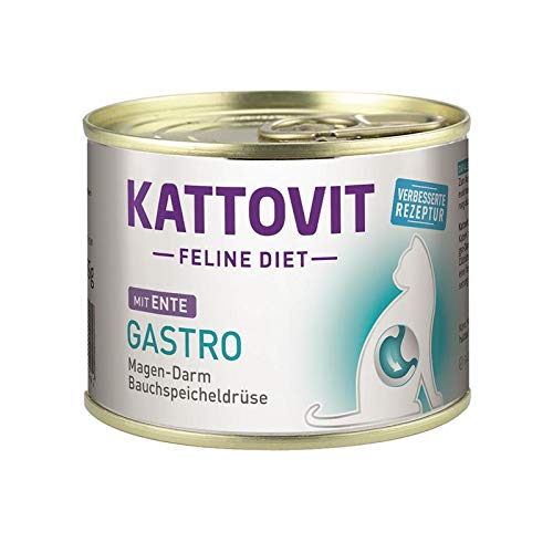 Kattovit Feline Diet Gastro Ente 12 x 185g Katzenfutter