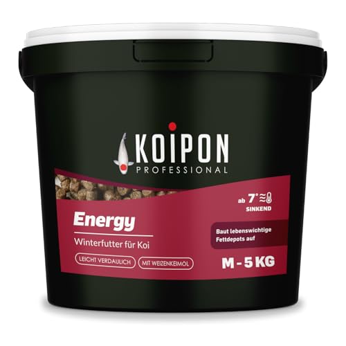 KOIPON Energy 5 kg Fischfutter Winter sinkend Teichfutter 6mm Pellets für japanische Koi Koifutter als Goldfischfutter und Winterfutter geeignet