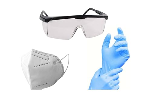 IVARIO Probenahme-Asbest-Schutz-Set - FFP3-Maske Handschuhe Schutzbrille. Größe M