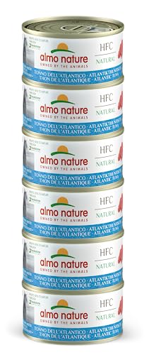 Almo Nature HFC Natural Megapack Nassnahrung für Katzen - Atlantikthunfisch 6 Dosen x 70g