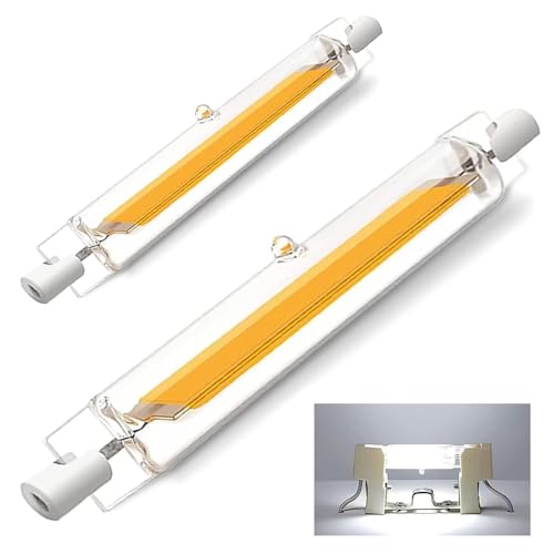 ACAATVE R7S LED 78mm Dimmbar Kaltweiß 6000K 1000 LM LED R7S 78mm 10W Lampen Ersatz für 100W Halogen Glühbirnen 360 Abstrahlwinkel Kein Flackern für Deckenfluter Stehlampe Wandleuchte 2er Pack